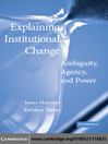 Explaining Institutional Change (eBook)